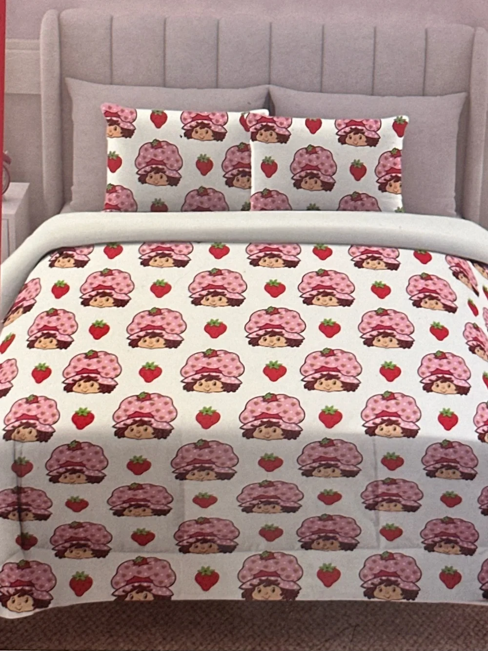 Pink Strawberry Character Comforter Set by